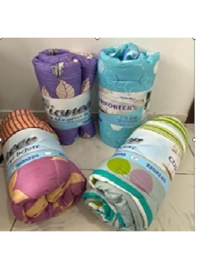 Roll Comforter - 220 x 240 cm, All Season Duvet, Supersoft Polyster, Lightweight, Breathable, Durable Quality, Assorted Color - Image 3