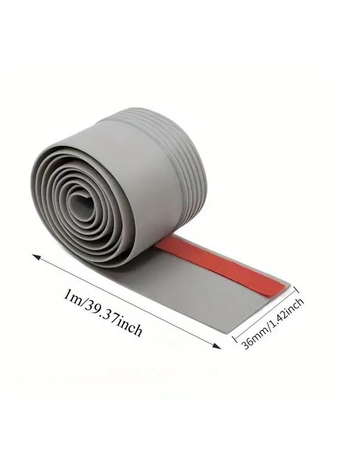 Black Self Adhesive Door Bottom Sealing Strip 39 3 Inch Sound Insulation Wind Resistant - Image 2