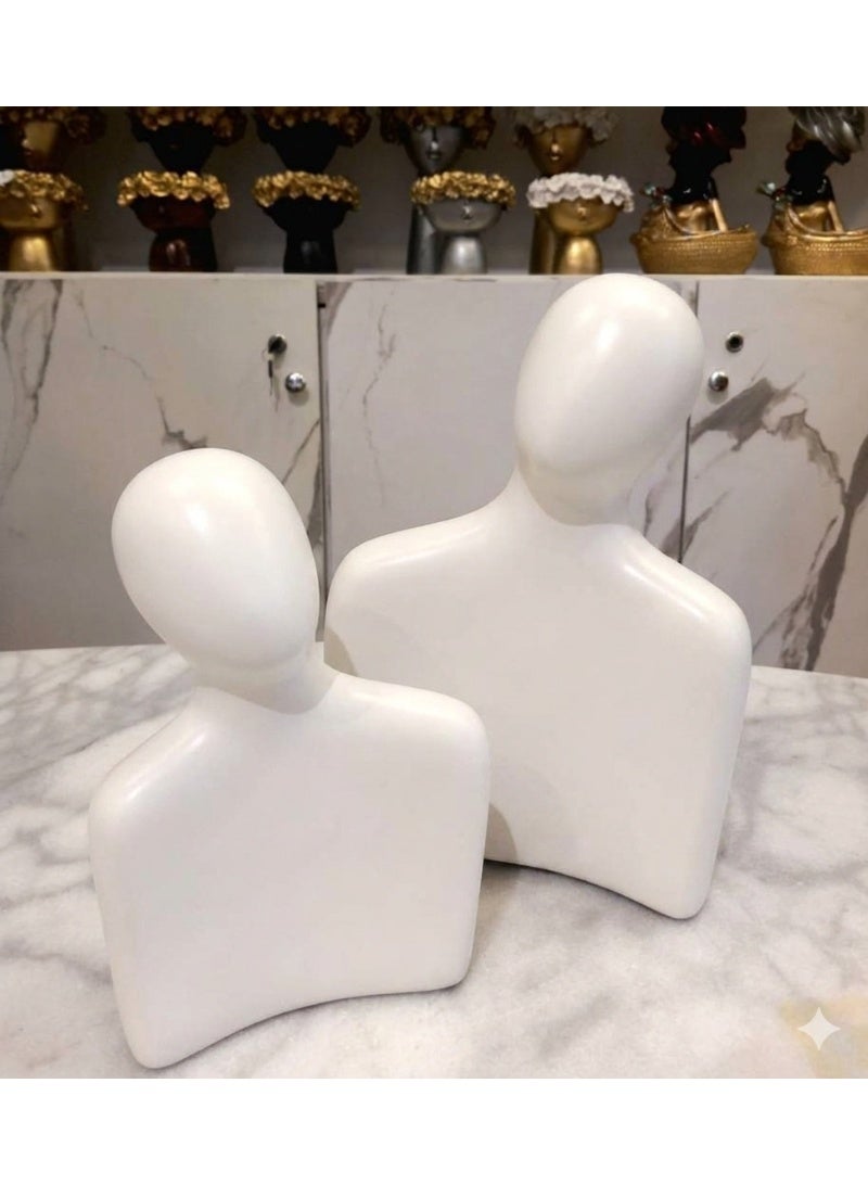 Romantic Couples Set Of 2 Pcs For Decoration - White