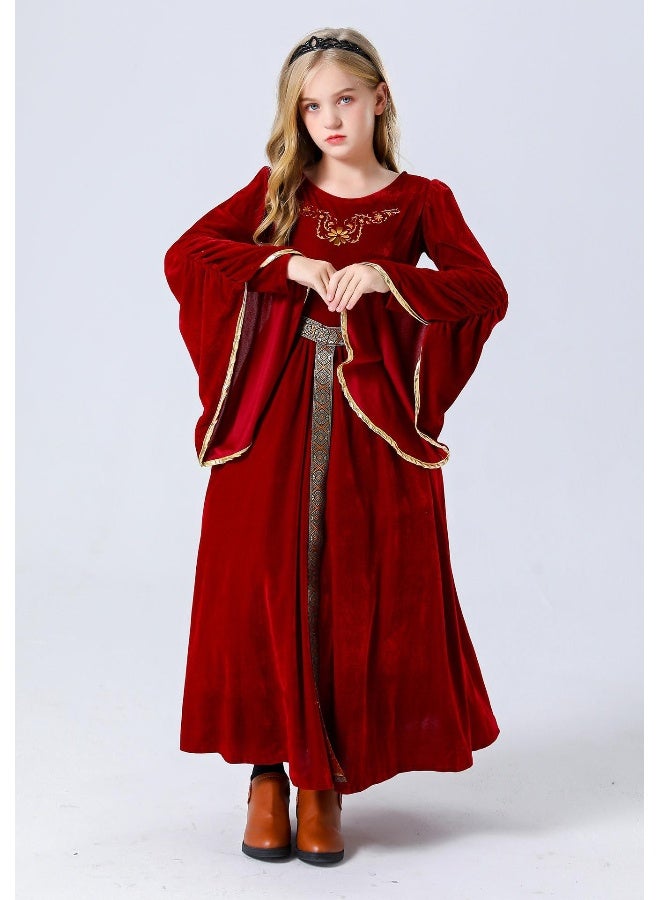 Girls Renaissance Dress Princess Medieval Renaissance Costume Kids Ren Faire Dress Halloween - Image 2