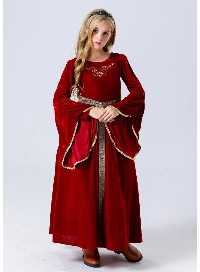 Girls Renaissance Dress Princess Medieval Renaissance Costume Kids Ren Faire Dress Halloween - Image 3