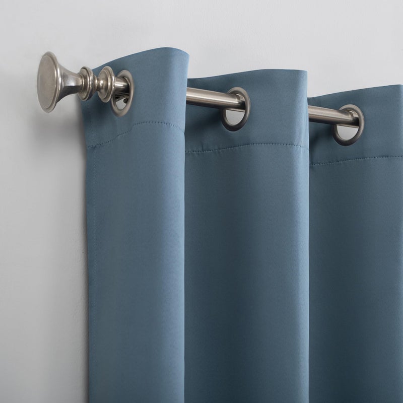 Sun Zero ستارة شمس زيرو إيستون لتوفير الطاقة، لون أسود، بحلقات، 40" × 63"، أزرق دنيم - Image 2