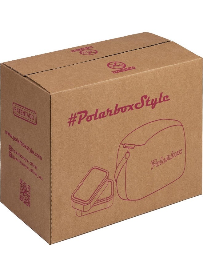 Polarbox 6 Liters Summer Pop Cooler Bag With 2 Containers Verde Agua - Rosa | Ice Box for Beach, Picnic & Party | Convertible Lid | Lunch Box | Thermal Cooler - Image 2