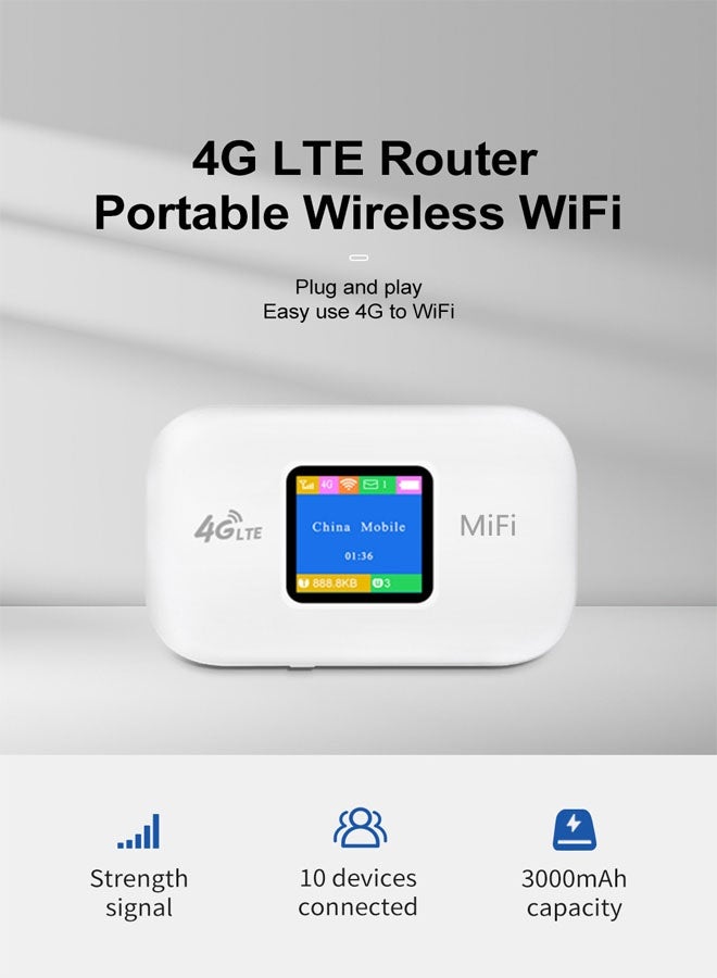 general Portable WiFi sharer, high-speed 4g mobile WiFi hotspot router, portable WiFi adapter suitable for mobile phones, laptops, desktop tablets (Eurasian version) - Image 4