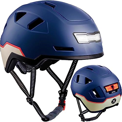 XNITO Bike Helmet with LED Lights Urban Bicycle Helmet for Adults Men Women CPSC NTA8776 Dual Certified Class 3 EBikes Scooters Onewheel Commuter Mountain - Image 1