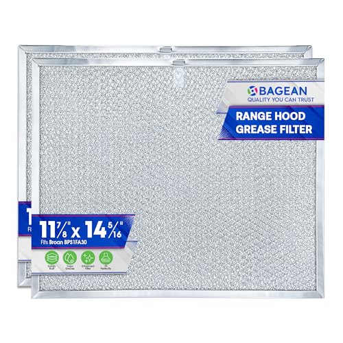 Bagean Stove Hood Vent Filter 118 x 143 BPS1FA30 Compatible with NuTone Allure Broan Range Hood Filter Replacement 99010299 Fits QS1 QS2 30 Hoods Blocks Grease Filters Oven Air 2Pk - Image 1