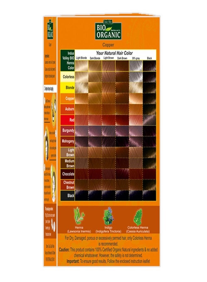 Indus Valley Bio Organic Natural Henna Powder For Hair Dye Copper Brown- 3.5 oz - Image 4