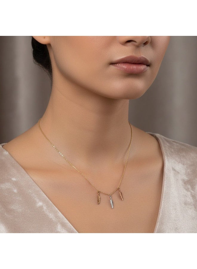 روبي آرت الذهب قلادة روبي آرت من الذهب الخالص عيار 18 قيراطًا للنساء - 2.46 جرام - Image 2