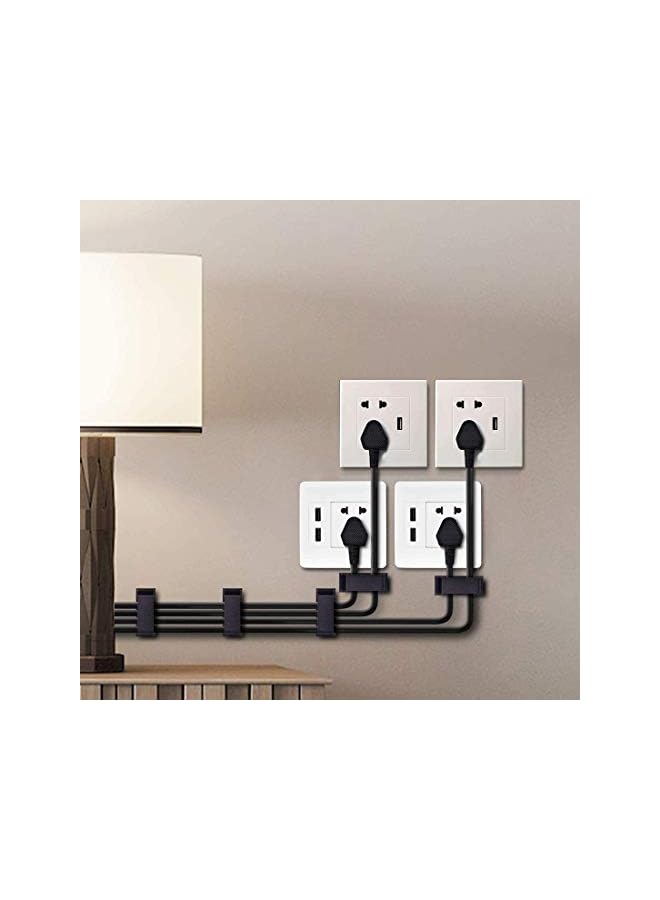PROMASS Self Adhesive Cable Management Clips, Cable Organizers Wire Clips Cord Holder for TV PC Ethernet Cable under Desk Home Office Outdoor - Image 5