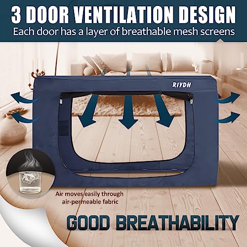 RIYDH Full Bed Canopy Tent - Portable Dream Tent for Kids and Adult Indoor Sleeping Tents with 3 Doors, 93% Blackout, Breathable Private Space - Image 3