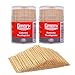 Gmark Wooden Toothpicks 800 Pieces Kokeshi Style, Cocktail Safe Use Sturdy Round Holder 2 Packs of 400, 2.6" Kokeshi - Image 2