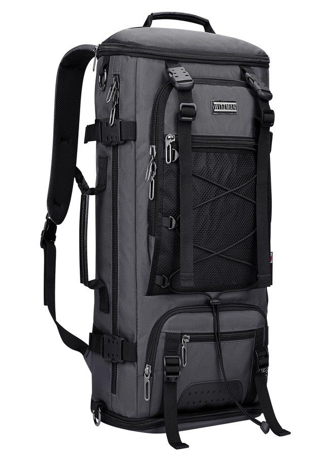 WITZMAN Travel Backpack for Men Convertible Large Carry on Backpack with Shoe Compartment for Airplanes Fit 17 Inch Laptop, Silvery Grey, Rucksack Backpacks - Image 1