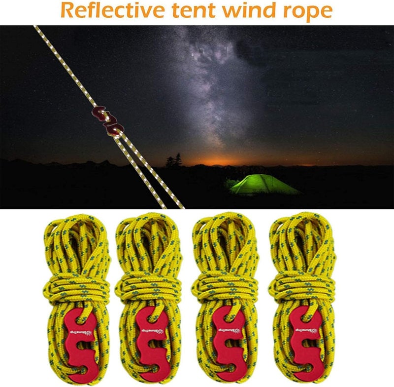Sudopru Tarp Clips Heavy Duty Lock Grip, 14 Pcs Tarp Clamps Heavy Duty, Awning Clamp Fasteners Grip, Tent Clip for Tarps, Car Cover, Canvas, Swimming Pool Covers(10 Pcs Clips and 4 pcs Cords) - Image 5
