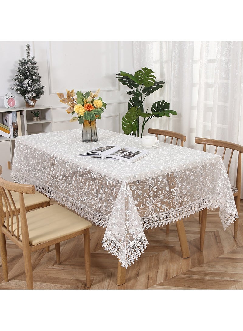EBMINI New Mesh Embroidered Lace Tablecloth 