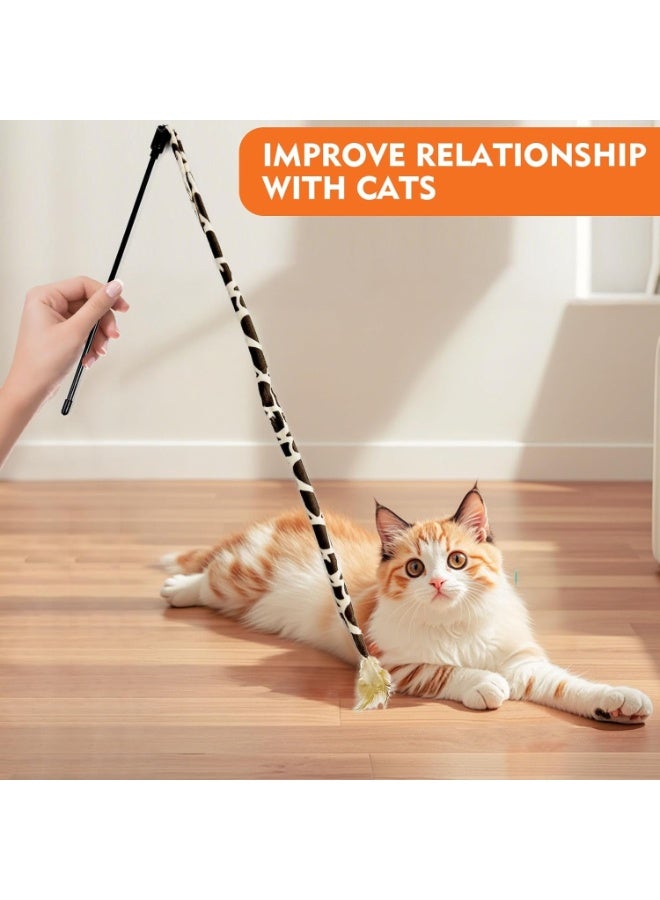 إيروريكس مجموعة ألعاب القطط التفاعلية المكونة من 30 قطعة مع نفق وكرات ملونة ونوابض وأعشاب النعناع البري وريش السمك وعصا للعب والتمرين الداخلي ومتعة الصيد - Image 3