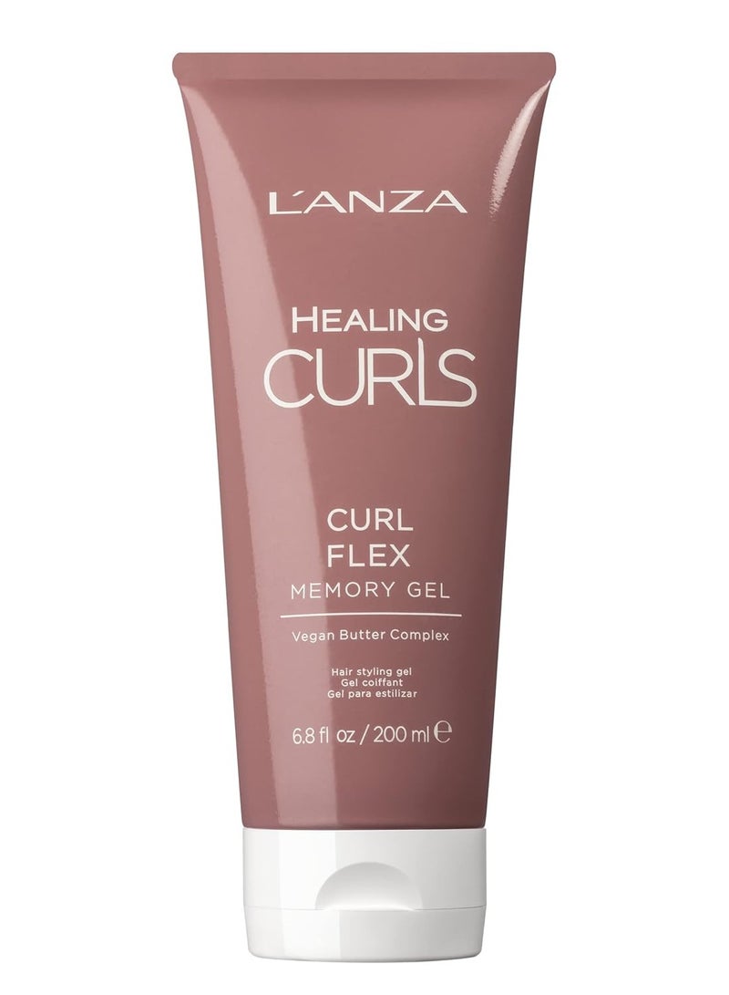 L'ANZA Healing Curls Curl Flex Memory Gel - Curl Gel for Curly Hair - Creates Strong, Long-Lasting and Touchable Hold with Sulphate Free, Paraben Free Formula - Image 1