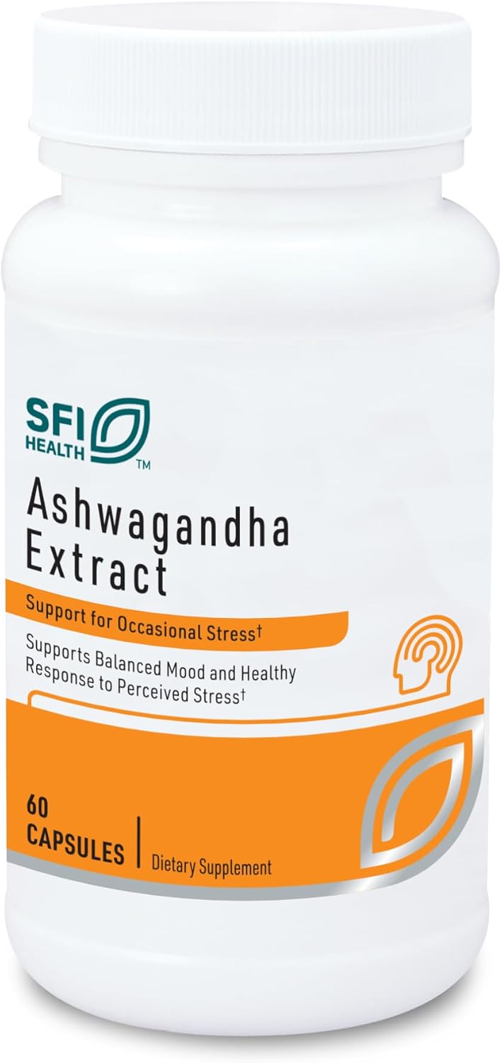 Klaire Labs Ashwagandha Extract 300mg  Ashwagandha Supplement to Promote Memory Cognitive Function  Healthy Stress Response  Hypoallergenic Ashwagandha Root Extract 60 Capsules - Image 1