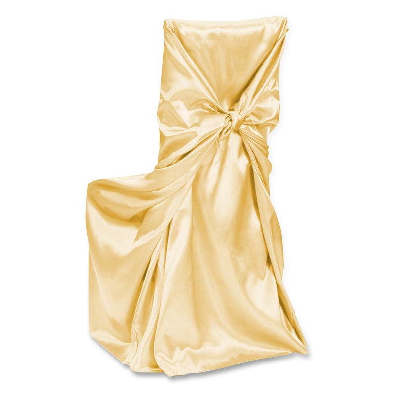 LinenTablecloth Satin Universal Chair Cover Gold