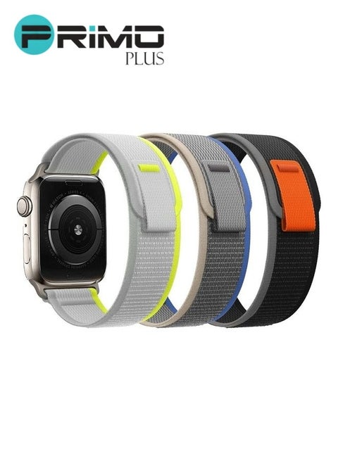 3Pack for Apple Watch Trail Band 49mm 45mm 44mm 42mm Nylon Woven Sport Strap for iWatch Series Ultra/8/7/SE/6/5/4/3/2/1 Multicolor