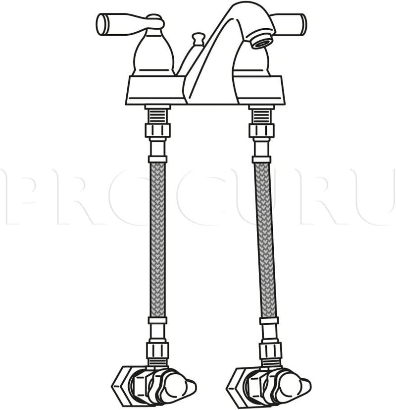 PROCURU [2-Pack] 24-Inch (2Ft) x 3/8" Comp x 1/2" FIP Faucet Hose Connector, Braided Stainless Steel Supply Line, Certified Safe (9SF24-2P) - Image 5