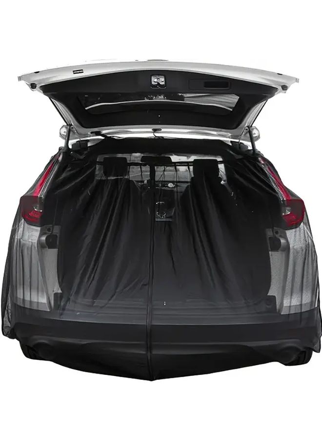 Magnetic Car Shade 61x59 Inch UV Thermal Insulating Mesh Netting Black Gingham For RV Van Camping - Image 1