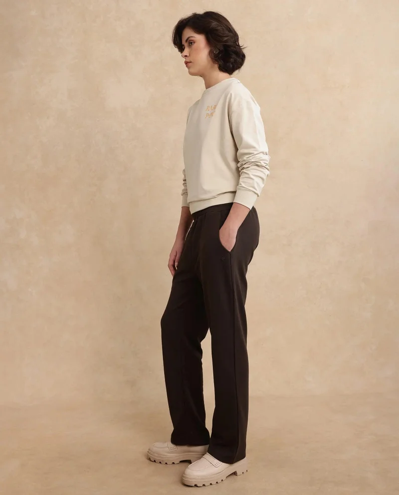 Rareism Women's Terry Straight Fit Trackpants