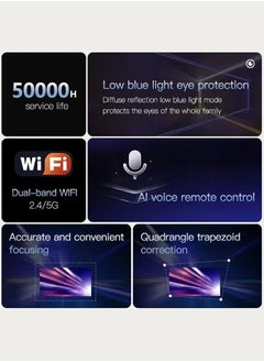 Digisand 1920*1080P Mini Projector 4K Bluetooth-Compatible Android Smart TV DLP Office Micro Portable Data With 5G Wifi Home Theater  - Image 2