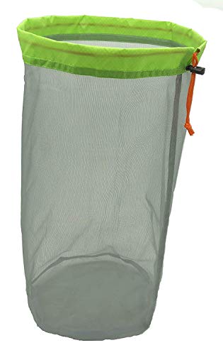 Alemon Small to XXlarge 5 Pcs Drawstring Mesh Stuff Sack, Ditty Bags Storage Pouch Bags Sleeping Bag for Travel Camping Hiking, Ultralight, Set of 5 - Image 3