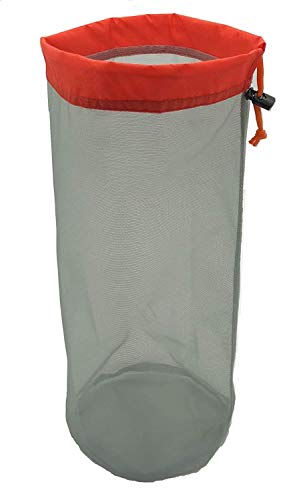 Alemon Small to XXlarge 5 Pcs Drawstring Mesh Stuff Sack, Ditty Bags Storage Pouch Bags Sleeping Bag for Travel Camping Hiking, Ultralight, Set of 5 - Image 4