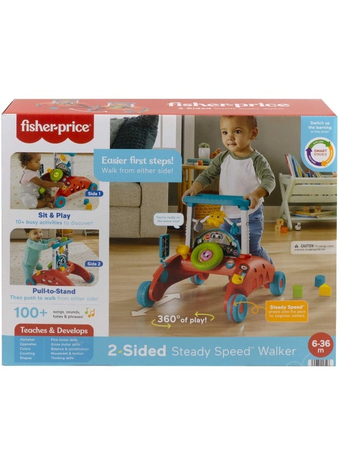 2-Sided Steady Speed Walker, Car-Themed Baby Learning Toy
