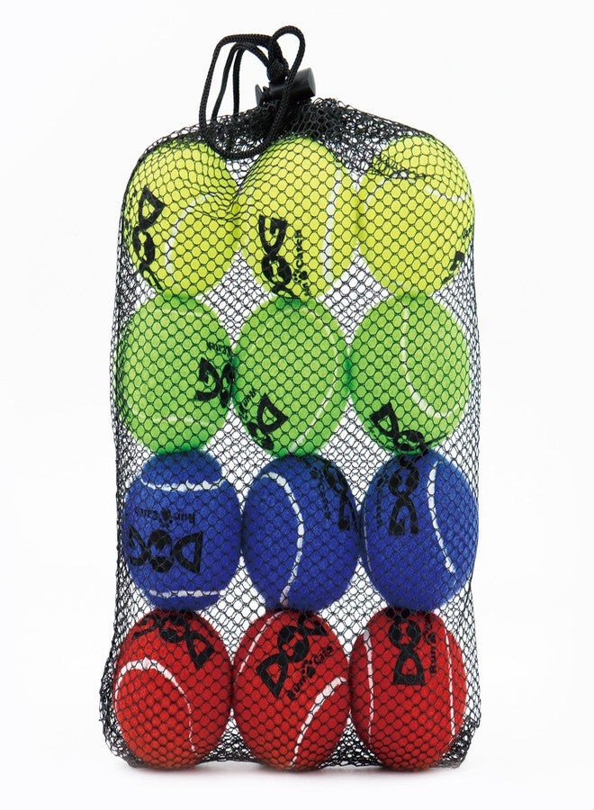 INSUM Tennis Balls for Dogs - 12 Pack 2.0'' Durable Non-Toxic Outdoor Dog Toys Balls with Mesh Bag, SGS Certified, Colorful Fetch Toys, Small Breeds (Non Squeaky) - Image 1