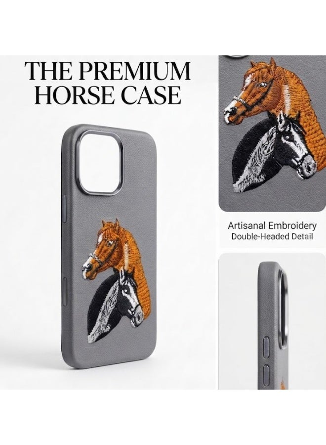 Samsung Galaxy S25Ultra Premium Luxury Leather Case with Embossed Horse Design | Slim Shockproof Protective Back Cover - Image 5