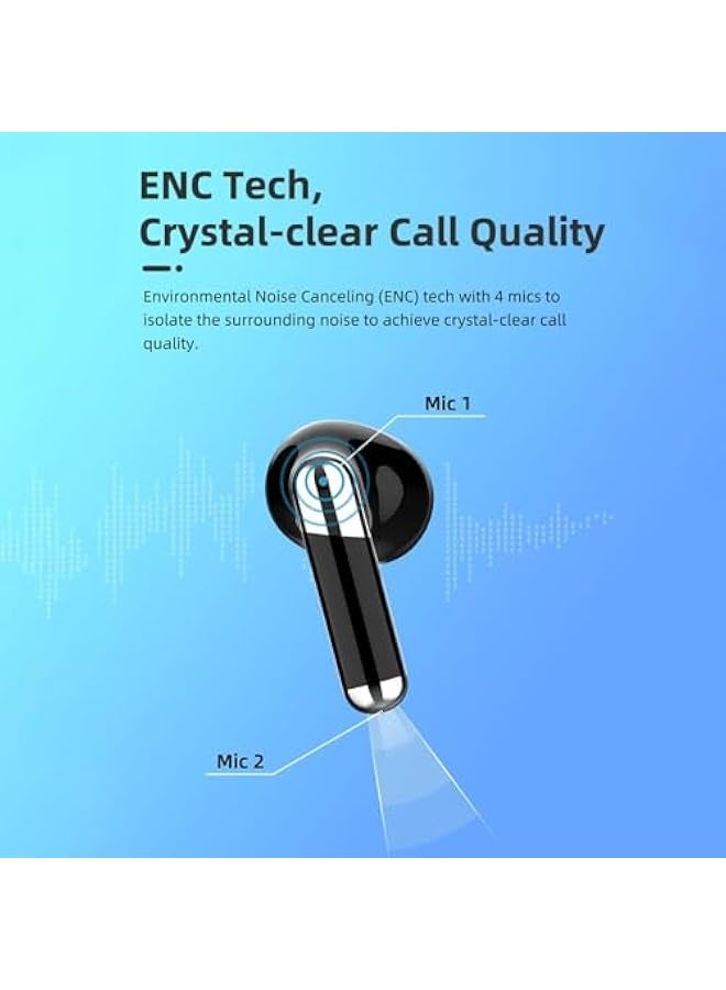 Topleo Language Translator Earbuds, Multifunctional Bluetooth Translator Earphone Support 144 Languages, Instant Voice Translation Device, with APP, Transparent Case, Black  - Image 3
