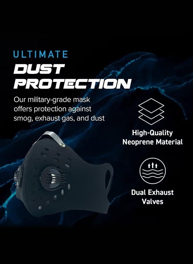 2pcs Anti-Pollution Face Mask -Grade Activated Carbon Protection for Smoke, Exhaust Gas, Dust, Pollen - Ideal for Running, Walking, Cycling, and Outdoor Activities - Image 4