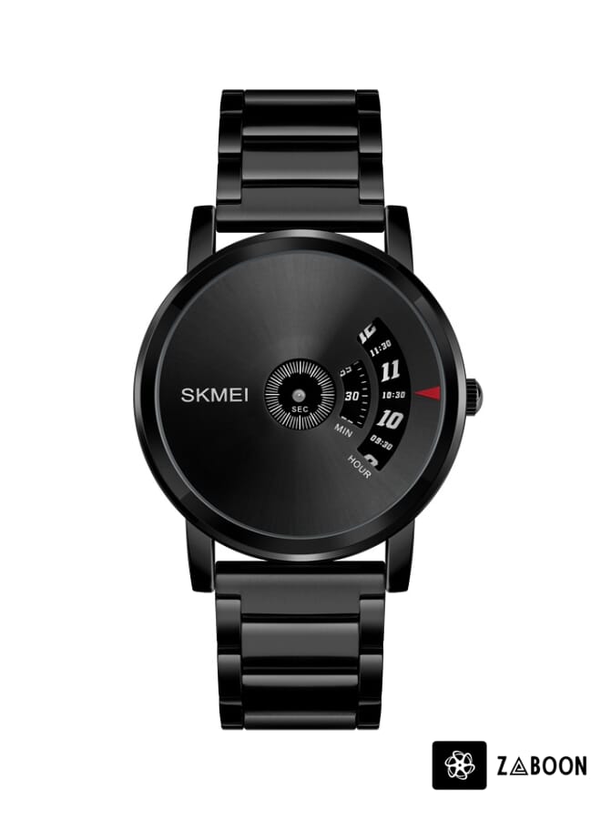 Zaboon SKMEI 1260 Fashion Creative Pointer 30m Waterproof Quartz Wrist Watch with Stainless Steel Watchband - Image 1