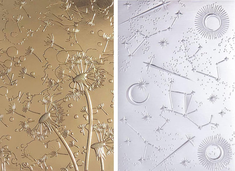 Textured Impressions 3D Textured Impressions Embossing Folders  Dandelion Wish  Starscape  2 Items