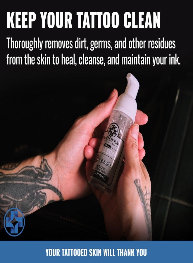 Saniderm Foaming Tattoo Soap (1.7oz Travel Size) – Gentle Soap for Tattooed Skin, Infused with Antimicrobial Colloidal Silver, Aloe Vera, and Nourishing Sea Buckthorn Oil - Image 5