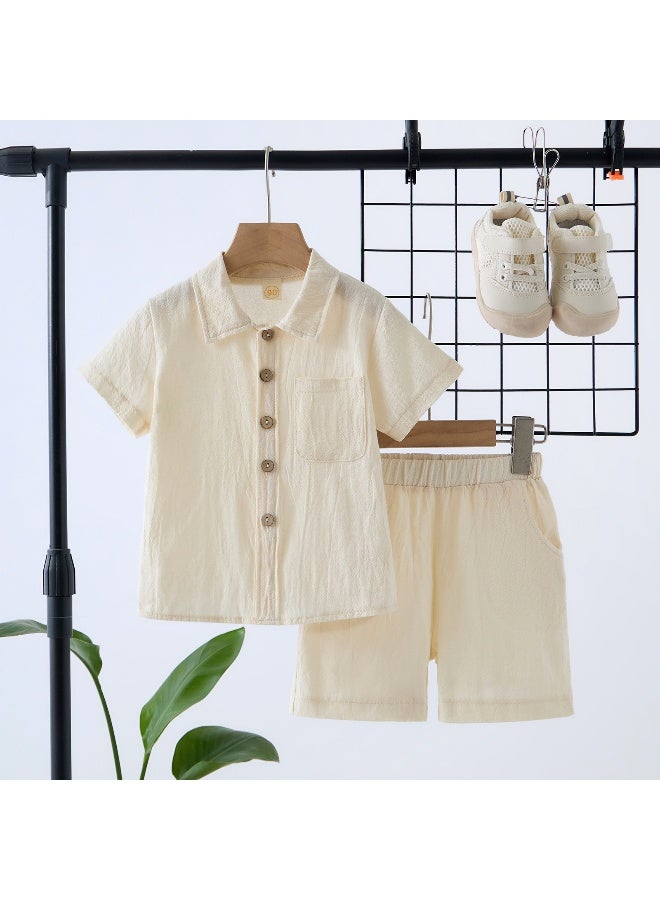 طقم قميص Casual بقلنسوة للأطفال على الطراز الكوري