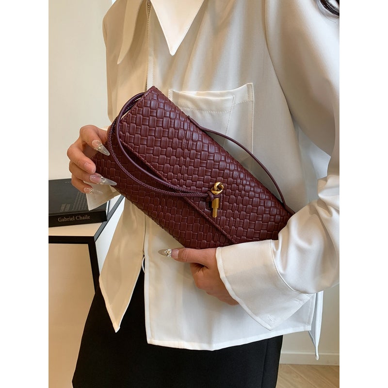 New Baguette Crossbody Bag, Retro Texture, Portable Women'S Bag, Simple Light Luxury Shoulder Bag - Image 2