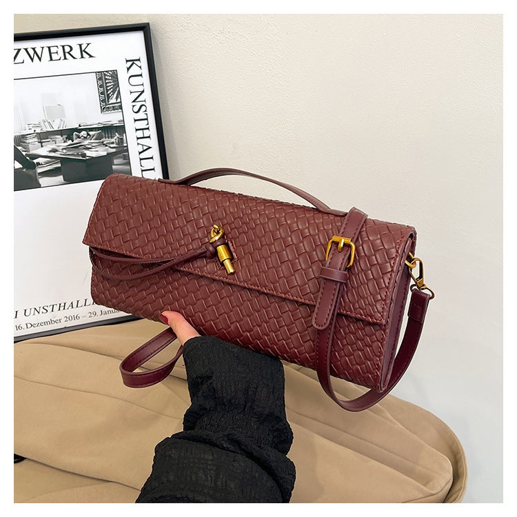 New Baguette Crossbody Bag, Retro Texture, Portable Women'S Bag, Simple Light Luxury Shoulder Bag - Image 1
