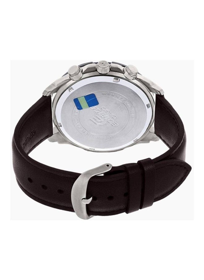 CASIO Men's Leather Analog Watch EFR-539L-5AVUDF - 54 mm - Brown  - Image 3