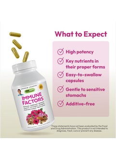 Andrew Lessman Andrew Lessman Immune Factors 180 Capsules - Echinacea, Goldenseal, Vitamin C, Astragalus, Berberine, Mushroom Blend, Black Currant. Supports and Promotes Immune System and Natural Defenses  - Image 4