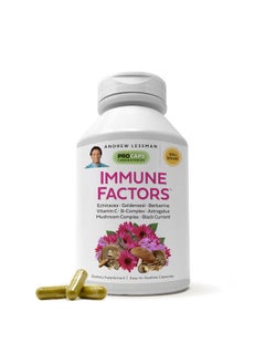 Andrew Lessman Andrew Lessman Immune Factors 180 Capsules - Echinacea, Goldenseal, Vitamin C, Astragalus, Berberine, Mushroom Blend, Black Currant. Supports and Promotes Immune System and Natural Defenses  - Image 1