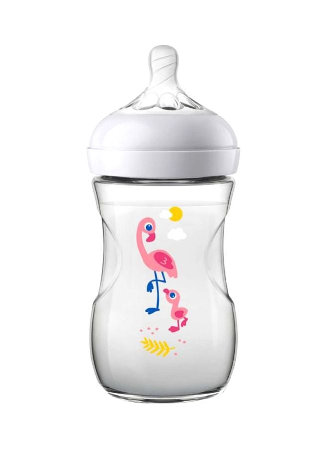 Philips Avent Avent Natural Feeding Bottle, 1m+ 260ml Flamingo - SCF070/21 - Image 2
