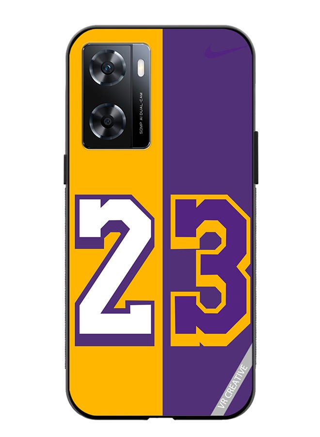 VR CREATIVE Protective Case Cover For Oppo A57/A77s Purple Yellow Design Multicolour - Image 1
