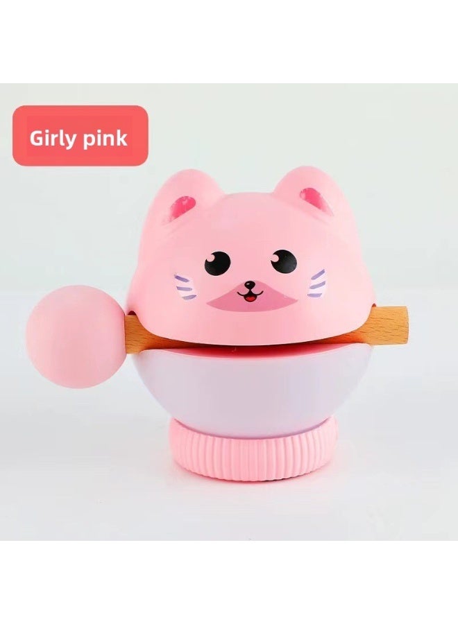 Muyu Knock Knock on Night Light, Lucky Cat Shape USB Charging, Three-Tone Light Creative Bedroom Bedside Lamp, Children's Gift - Image 1