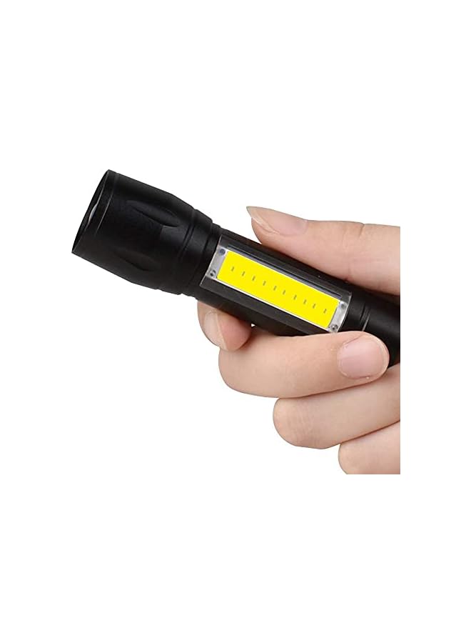 promass Mini Flashlight Ultra Bright Portable Outdoor 3 Modes Aluminum (Black) - Image 3