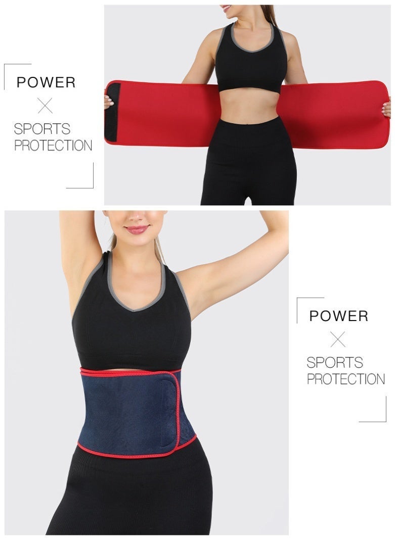 سانكس 818XL-حزام تخسيس الخصر من النيوبرين يزيد من التعرق أثناء التمرين لإنقاص الوزن وحرق الدهون، 28×120 سم - Image 4