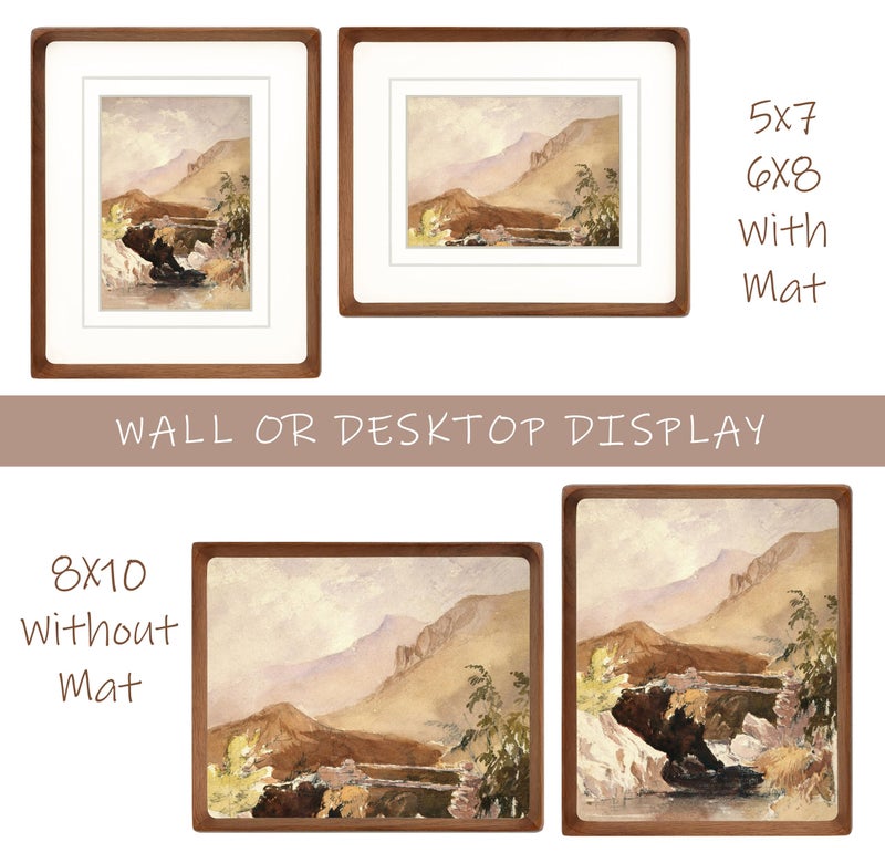 Gdfmsc 8x10 Picture Frame with Mat for 5x7/6x8, Natural Walnut Wood Handcrafted Rounded Corner with Real Glass, Vertical or Horizontal Display Photo Gallery Wall & Tabletop Frame - Image 3