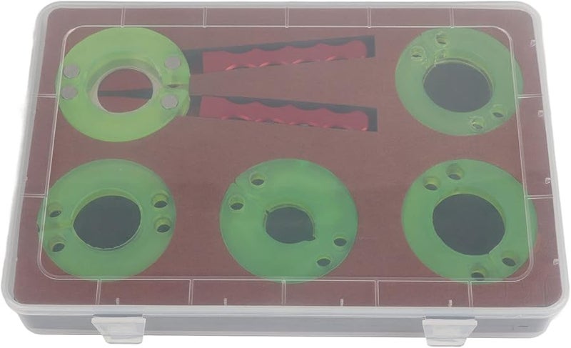 Watch Bezel Opener Tool Kit with 4 Rings for Removal and Repair Red Elastic Rubber - Image 2